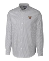 El Paso Chihuahuas Cutter & Buck Stretch Oxford Stripe Mens Big and Tall Long Sleeve Dress Shirt Charcoal Mannequin Thumbnail Image