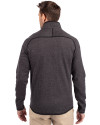 Grambling Tigers Cutter & Buck Mainsail Sweater-Knit Mens Full Zip Jacket Charcoal Heather Back Thumbnail Image