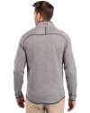 Grambling Tigers Cutter & Buck Mainsail Sweater-Knit Mens Full Zip Jacket Polished Heather Back Thumbnail Image