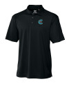 Charlotte Knights Cutter & Buck CB Drytec Genre Textured Solid Mens Big and Tall Polo Black Mannequin Thumbnail Image
