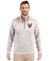 El Paso Chihuahuas Cutter & Buck Stealth Heathered Mens Big and Tall  Quarter Zip Pullover Polished Medium Gray Front Thumbnail Image