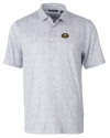 Grambling Tigers Cutter & Buck Pike Constellation Print Stretch Mens Polo Polished Medium Gray Mannequin Thumbnail Image