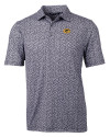 Grambling Tigers Cutter & Buck Pike Magnolia Print Stretch Mens Polo Black/Polished Mannequin Thumbnail Image