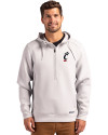 Cincinnati Bearcats Cutter & Buck Roam Epic Versatility Half Zip Recycled Mens Hooded Pullover Solitare Front Thumbnail Image