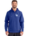 Kentucky Wildcats Cutter & Buck Roam Epic Versatility Half Zip Recycled Mens Hooded Pullover Tour Blue Front Thumbnail Image