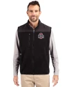 Ohio State Buckeyes- Cutter & Buck Cascade Eco Fleece Mens Vest Black Front Thumbnail Image