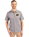 Grambling Tigers Cutter & Buck Forge Eco Heather Stripe Stretch Recycled Mens Big & Tall Polo Elemental Grey Heather Front Thumbnail Image