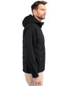 Grambling Tigers Cutter & Buck Evoke Hybrid Eco Softshell Recycled Full Zip Mens Big & Tall Hooded Jacket Black Side Thumbnail Image