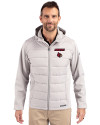 Louisville Cardinals Cutter & Buck Evoke Hybrid Softshell Recycled Full Zip Mens Hooded Jacket CONCRETE Front Thumbnail Image