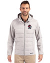 Georgia Bulldogs Cutter & Buck Evoke Hybrid Softshell Recycled Full Zip Mens Hooded Jacket CONCRETE Front Thumbnail Image
