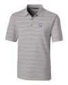 Indianapolis Colts Cutter & Buck Forge Epic Confidence Recycled Heathered Stripe Stretch Mens Polo Polished Medium Gray Mannequin Thumbnail Image