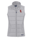 USC Trojans Cutter & Buck Evoke Hybrid Softshell Recycled Womens Full Zip Vest CONCRETE Mannequin Thumbnail Image