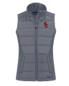 USC Trojans Cutter & Buck Evoke Hybrid Softshell Recycled Womens Full Zip Vest Elemental Grey Mannequin Thumbnail Image