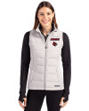 Louisville Cardinals Cutter & Buck Evoke Hybrid Softshell Recycled Womens Full Zip Vest CONCRETE Front Thumbnail Image