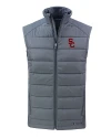 USC Trojans Cutter & Buck Evoke Hybrid Softshell Recycled Mens Full Zip Vest Elemental Grey Mannequin Thumbnail Image