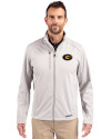 Grambling Tigers Cutter & Buck Evoke Softshell Recycled Full Zip Mens Jacket CONCRETE Front Thumbnail Image