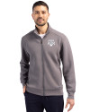 Texas A&M Aggies Cutter & Buck Roam Epic Versatility Recycled Full Zip Mens Jacket Elemental Grey Front Thumbnail Image