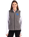 View image 4: Kentucky Wildcats Cutter & Buck Cascade Epic Comfort Recycled Sherpa Fleece Womens Full Zip Vest Elemental Grey/Black Front