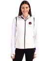 Auburn Tigers Cutter & Buck Cascade Eco Fleece Womens Vest Shell/Navy Blue Front Thumbnail Image