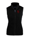 USC Trojans Cutter & Buck Cascade Eco Fleece Womens Vest Black Mannequin Thumbnail Image
