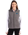 Florida Gators Cutter & Buck Cascade Eco Fleece Womens Vest Elemental Grey/Black Front Thumbnail Image