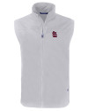 St. Louis Cardinals Cutter & Buck Charter Eco Full-Zip Mens Big & Tall Vest Polished Medium Gray Mannequin Thumbnail Image