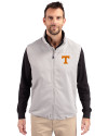 Tennessee Volunteers Cutter & Buck Charter Eco Full-Zip Mens Big & Tall Vest Polished Medium Gray Front Thumbnail Image