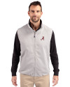 Alabama Crimson Tide Cutter & Buck Charter Eco Full-Zip Mens Big & Tall Vest Polished Medium Gray Front Thumbnail Image