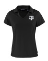 Texas A&M Aggies Cutter & Buck Daybreak Eco Recycled Womens V-neck Polo Black Mannequin Thumbnail Image