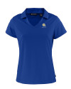 Albany State University Golden Rams Cutter & Buck Daybreak Eco Recycled Womens V-neck Polo Tour Blue Mannequin Thumbnail Image