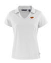 Oklahoma State Cowboys Cutter & Buck Daybreak Eco Recycled Womens V-neck Polo White Mannequin Thumbnail Image