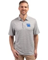 View image 4: Kentucky Wildcats Cutter & Buck Forge Recycled Double Stripe Four-Way Stretch Mens Big & Tall Polo Polished/White Front