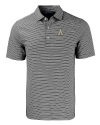 Appalachian State Mountaineers Cutter & Buck Forge Eco Double Stripe Stretch Recycled Mens Big &Tall Polo Black/White Mannequin Thumbnail Image