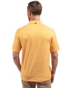 Appalachian State Mountaineers Cutter & Buck Forge Eco Double Stripe Stretch Recycled Mens Polo College Gold/White Back Thumbnail Image