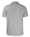 USC Trojans Cutter & Buck Forge Eco Heather Stripe Stretch Recycled Mens Polo Elemental Grey Heather Mannequin Back Thumbnail Image