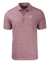 Texas A&M Aggies Cutter & Buck Forge Eco Heather Stripe Stretch Recycled Mens Polo Bordeaux Heather Mannequin Thumbnail Image