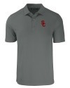 USC Trojans Cutter & Buck Forge Eco Stretch Recycled Mens Big & Tall Polo Elemental Grey Mannequin Thumbnail Image