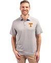 View image 13: Tennessee Volunteers Cutter & Buck Forge Recycled Four-Way Stretch Mens Polo Polished Medium Gray Front