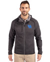 Kentucky Wildcats Cutter & Buck Mainsail Full Zip Hooded Mens Jacket Charcoal Heather Front Thumbnail Image