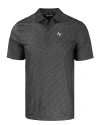 Air Force Falcons Cutter & Buck Pike Eco Pebble Print Stretch Recycled Mens Polo Black Mannequin Thumbnail Image