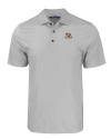 LSU Tigers Cutter & Buck Pike Eco Tonal Geo Print Stretch Recycled Mens Big & Tall Polo Elemental Grey Mannequin Thumbnail Image