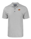 View image 7: Oklahoma State Cowboys Cutter & Buck Pike Eco Tonal Geo Print Stretch Recycled Mens Big & Tall Polo Elemental Grey Mannequin