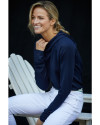 View image 2: Cutter & Buck Womens Traverse Sweatshirt Hoodie Liberty Navy Lifestyle 2
