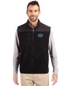 Florida Gators Cutter & Buck Cascade Eco Sherpa Mens Big and Tall Fleece Vest Black Front Thumbnail Image