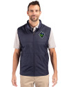 Hillsboro Hops Cutter & Buck Stealth Hybrid Quilted Mens Big and Tall Windbreaker Vest Liberty Navy Front Thumbnail Image