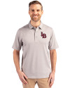 Louisville Bats Cutter & Buck Forge Heathered Stretch Mens Polo Polished Heather Front Thumbnail Image