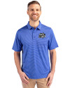 Omaha Storm Chasers Cutter & Buck Forge Pencil Stripe Stretch Mens Polo Chelan Blue Front Thumbnail Image