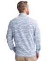 Gwinnett Stripers Cutter & Buck Traverse Stretch Eco Camo Print Quarter Zip Mens Pullover Indigo Back Thumbnail Image