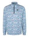 Gwinnett Stripers Cutter & Buck Traverse Stretch Eco Camo Print Quarter Zip Mens Pullover Indigo Mannequin Thumbnail Image