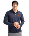 Las Vegas Aviators Cutter & Buck Advantage Eco Tri-Blend Pique Mens Long Sleeve Polo Liberty Navy Front Thumbnail Image